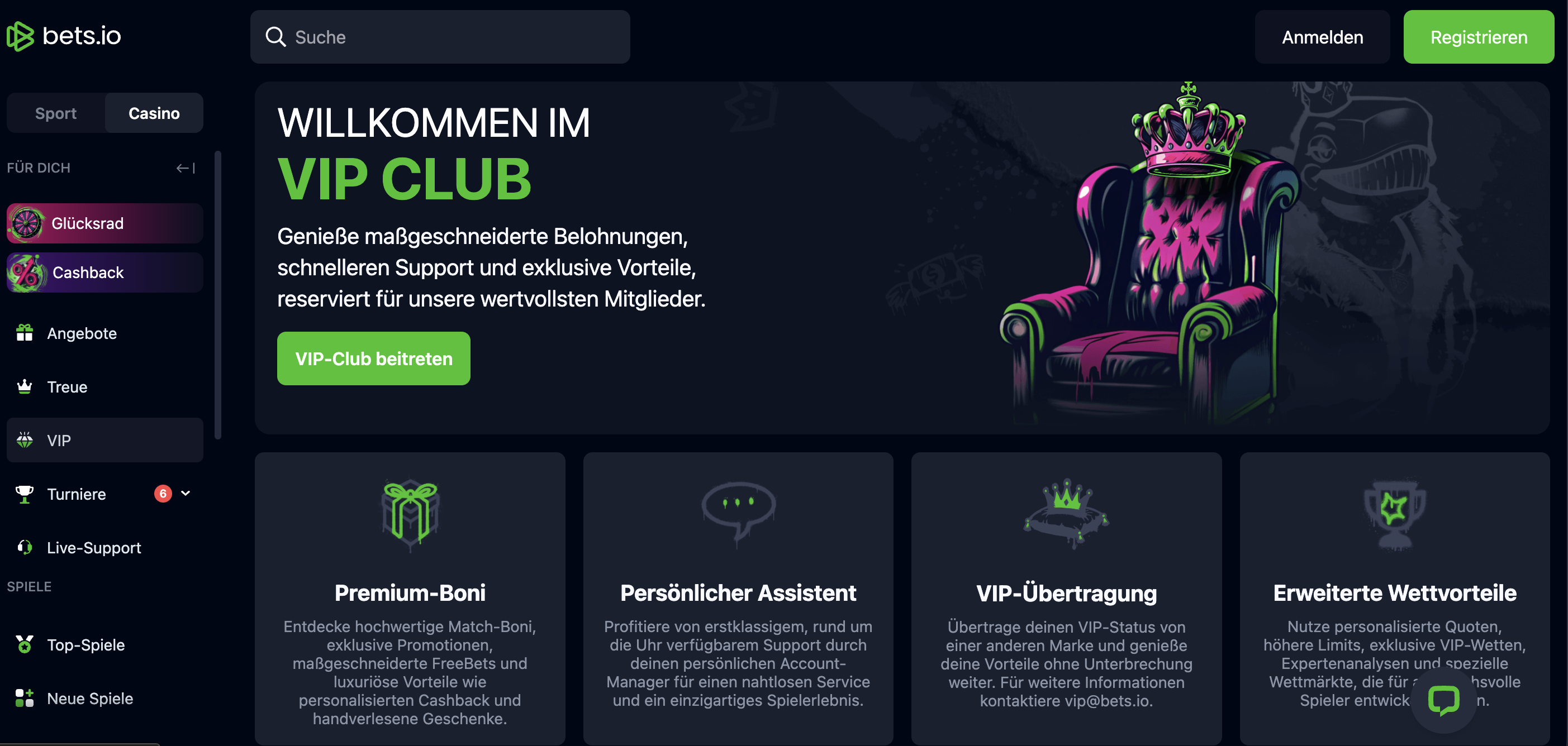 Bets.io VIP Club Program